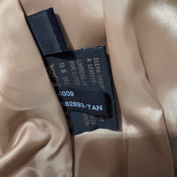 VTG Siena Womens Tan Suede Leather Jacket Full-Zip Collared 1990s Vintage L - Picture 10 of 12